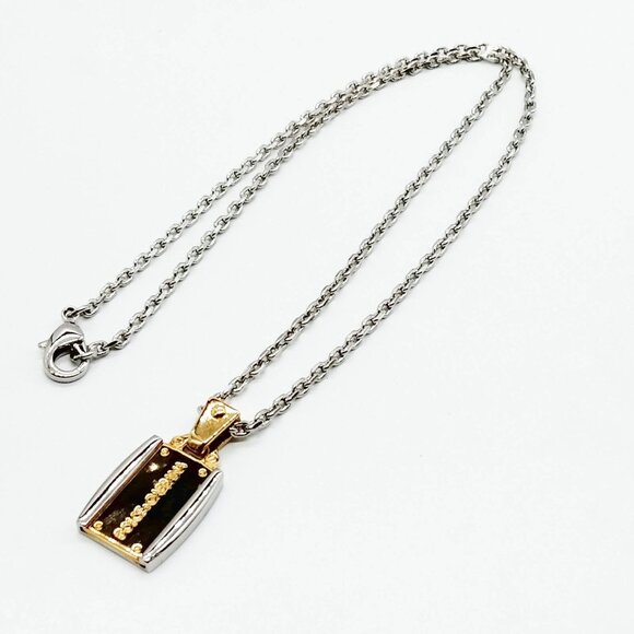 D and G Pendant Necklace Silver Gold 200-081425 - Picture 1 of 9
